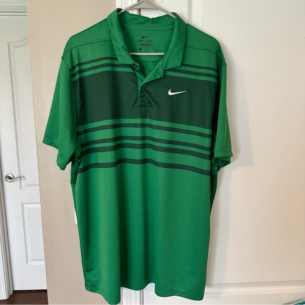 Green Nike Dri-Fit Polo - XL
